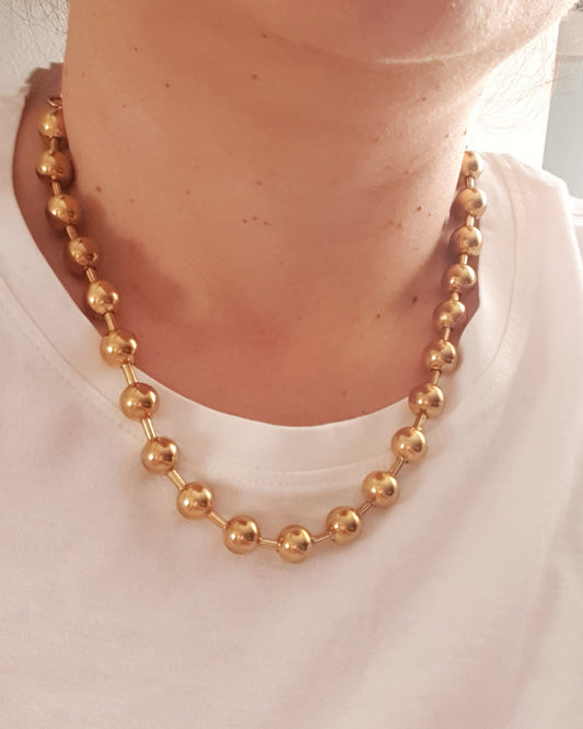 Ατσάλινο Κολιέ - Ella Χρυσό