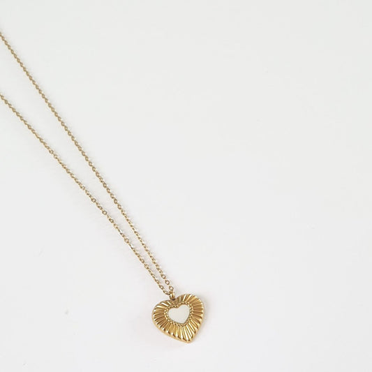 Κολιέ με Μενταγιόν Καρδιά Ray