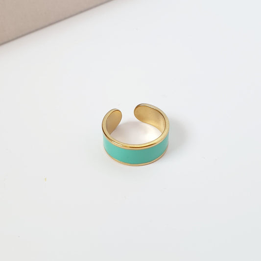 Δαχτυλίδι χρυσό με σμάλτο