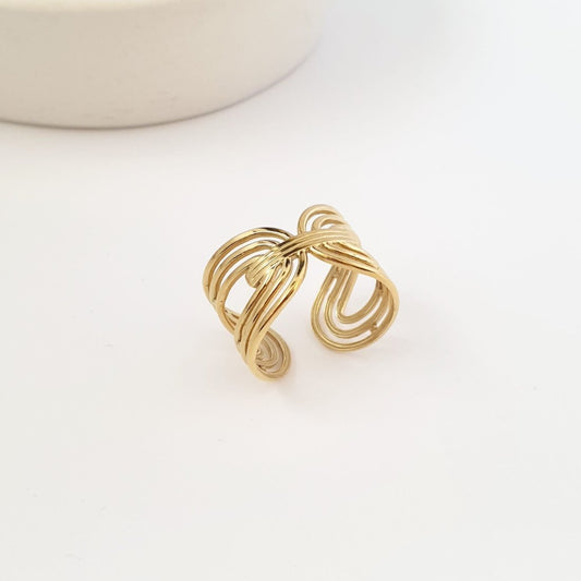 Δαχτυλίδι ατσάλινο χρυσό