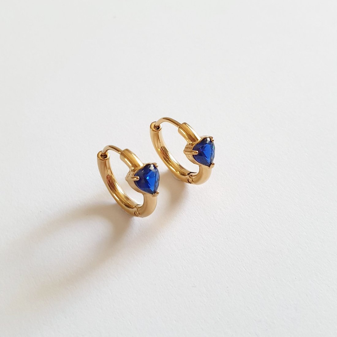 Κρικάκια Χρυσά Blue Hearts