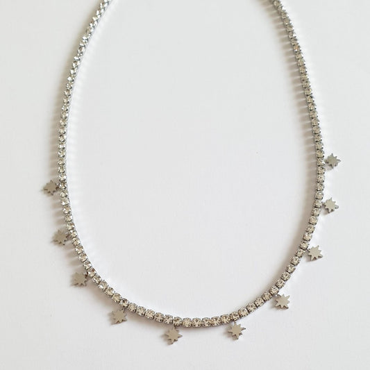 Κολιέ Ριβιέρα Ασημί Stars