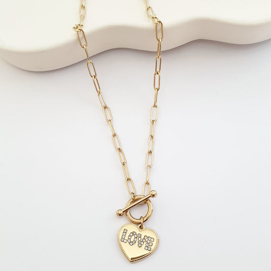 Κολιέ με Καρδιά Love