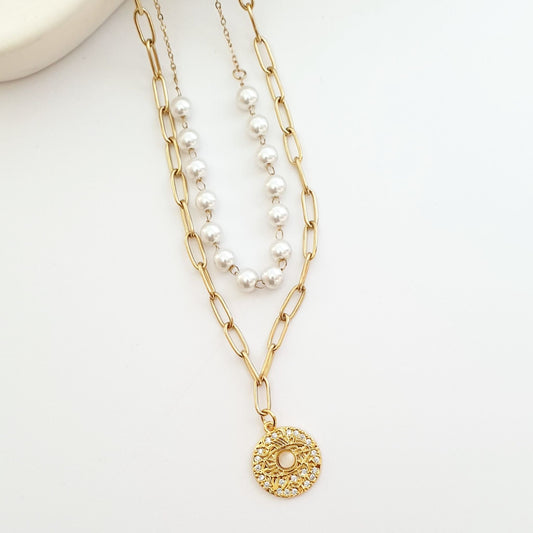 Layering Κολιέ με Μάτι