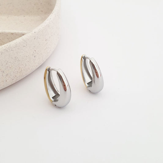 Δίχρωμα σκουλαρίκια