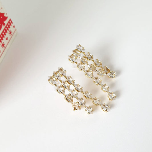 Σκουλαρίκια statement με κρύσταλλα