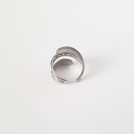 Ατσάλινο Δαχτυλίδι με κρύσταλλα