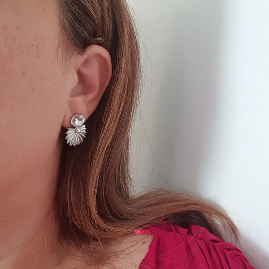 Σκουλαρίκια ατσάλινα βεντάλια