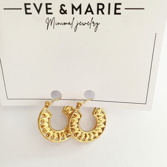 Χρυσοί μεσαίοι κρίκοι 22mm