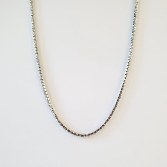 Κολιέ αλυσίδα Riviera με διάφανα ζιργκονάκια