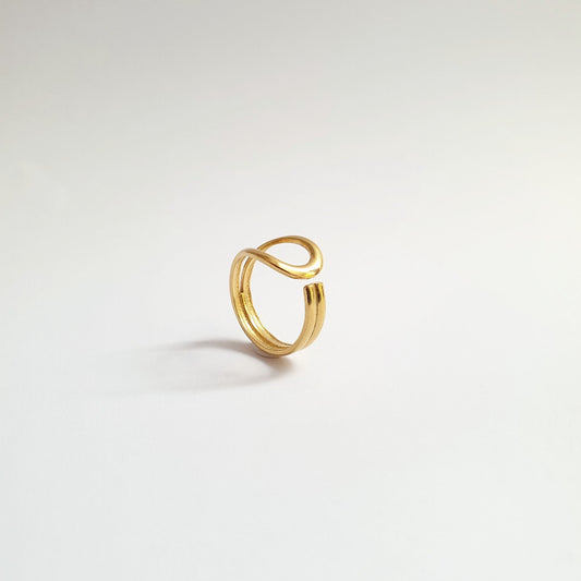 Χρυσό Δαχτυλίδι ατσάλινο