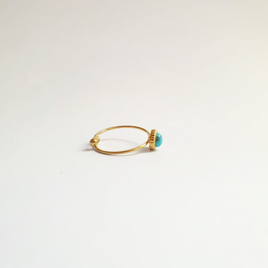 Δαχτυλίδι με Hμιπολύτιμη Τιρκουάζ Πέτρα Selena