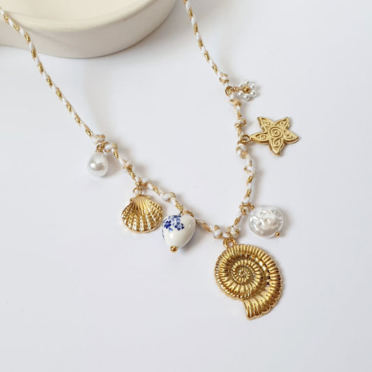 Κολιέ με Καλοκαιρινά Charms Siren