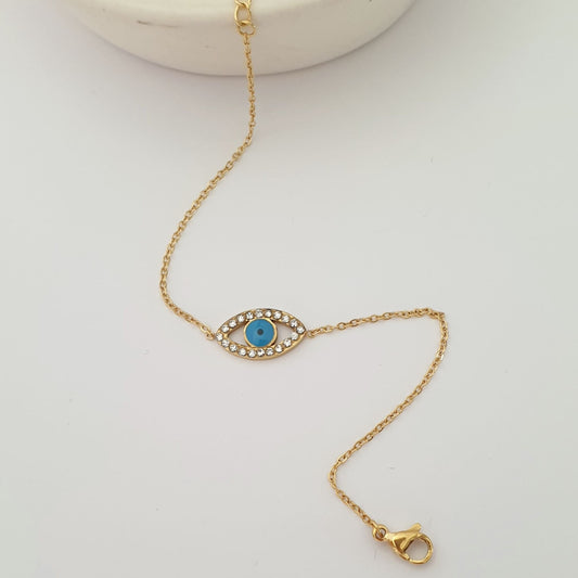 Βραχιόλι με ματάκι και ζιργκόν