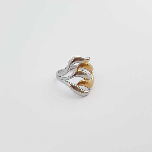 Εντυπωσιακό δαχτυλίδι με διχρωμία