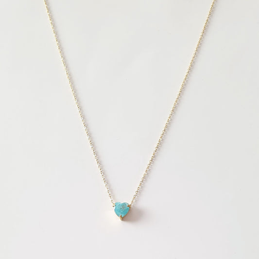 Κολιέ με Γαλάζια Καρδιά 