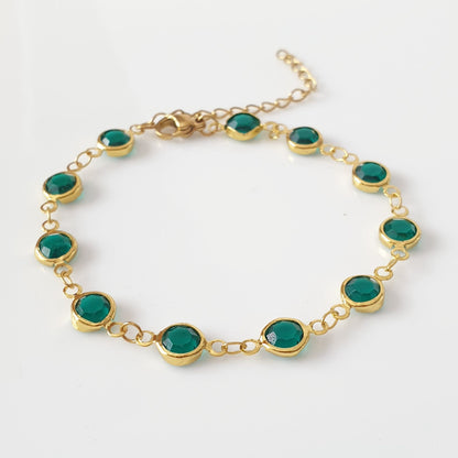 βραχιόλι με πράσινες πέτρες