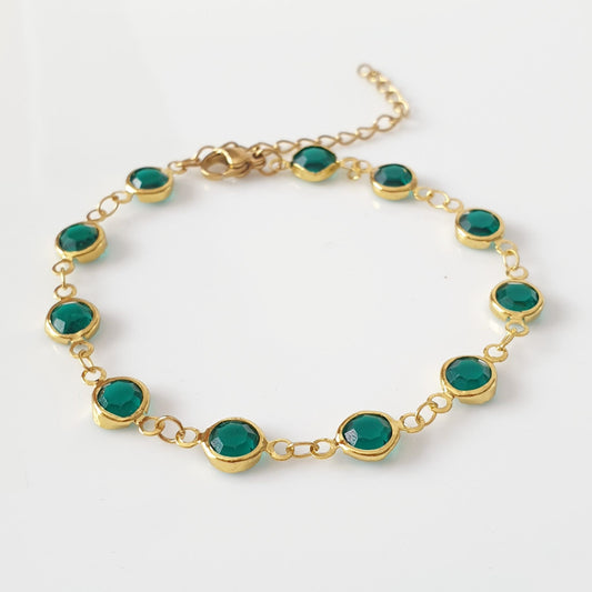 βραχιόλι με πράσινες πέτρες