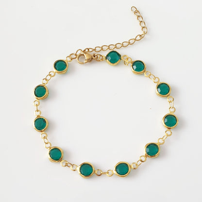 βραχιόλι με πράσινες πέτρες