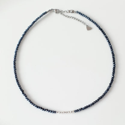 Κολιέ με κρυσταλλάκια και αιματίτη