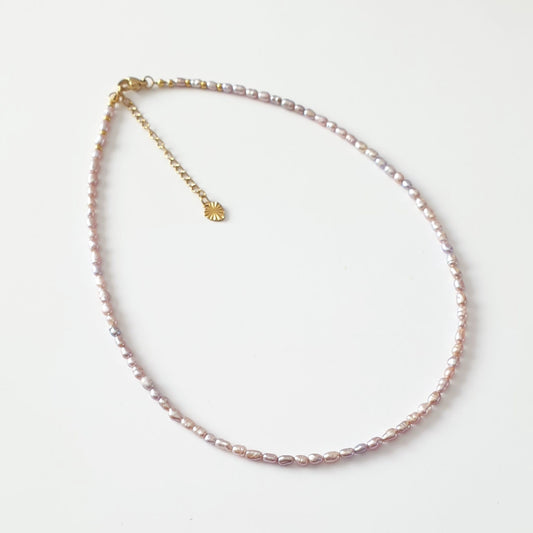 Κολιέ με Φυσικά Μαργαριτάρια Γλυκού Νερού σε Λιλά Απόχρωση – Lavender Dreams