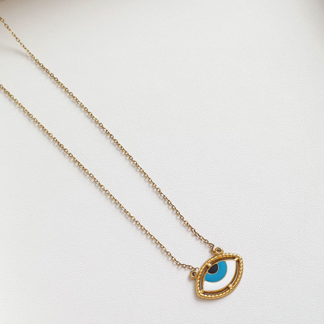 Γυναικείο Χρυσό Ατσάλινο Κολιέ με Μάτι- Eve And Marie Jewellery